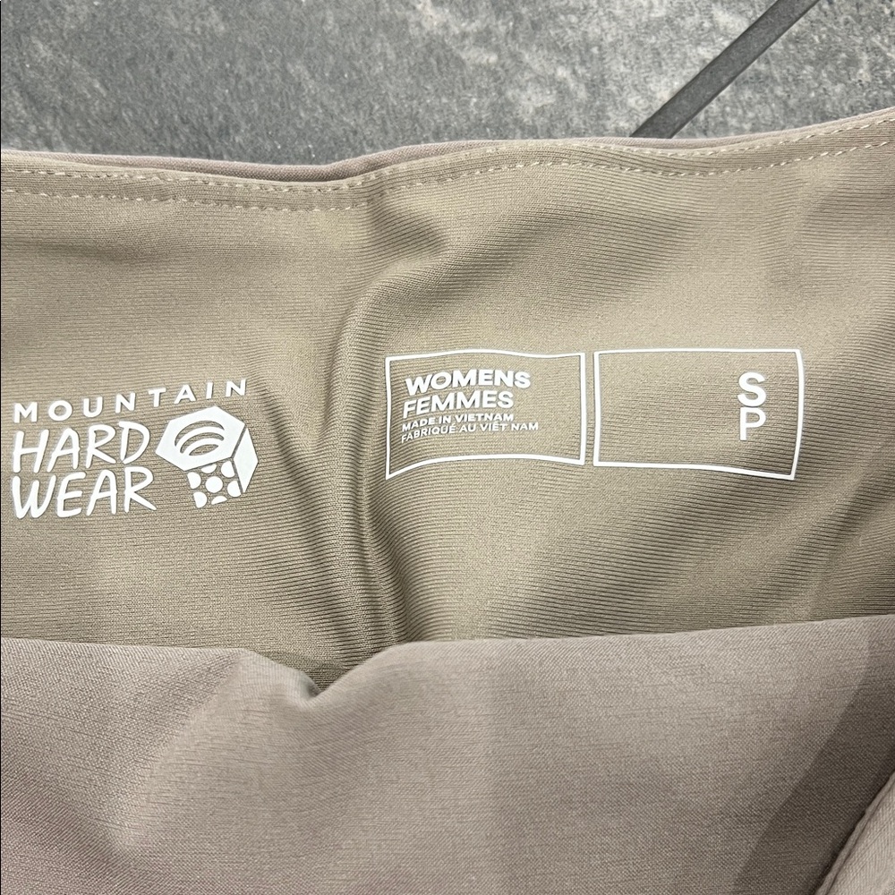 Mountain Hardwear Women's Athletic Shorts — Black & Beige - Picture 2 of 3